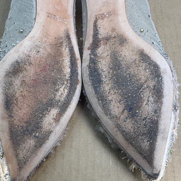 Badgley Mishka Adrienne Embellished Cream Pink Ballet Flats Womens sz 9.5 - Picture 14 of 16